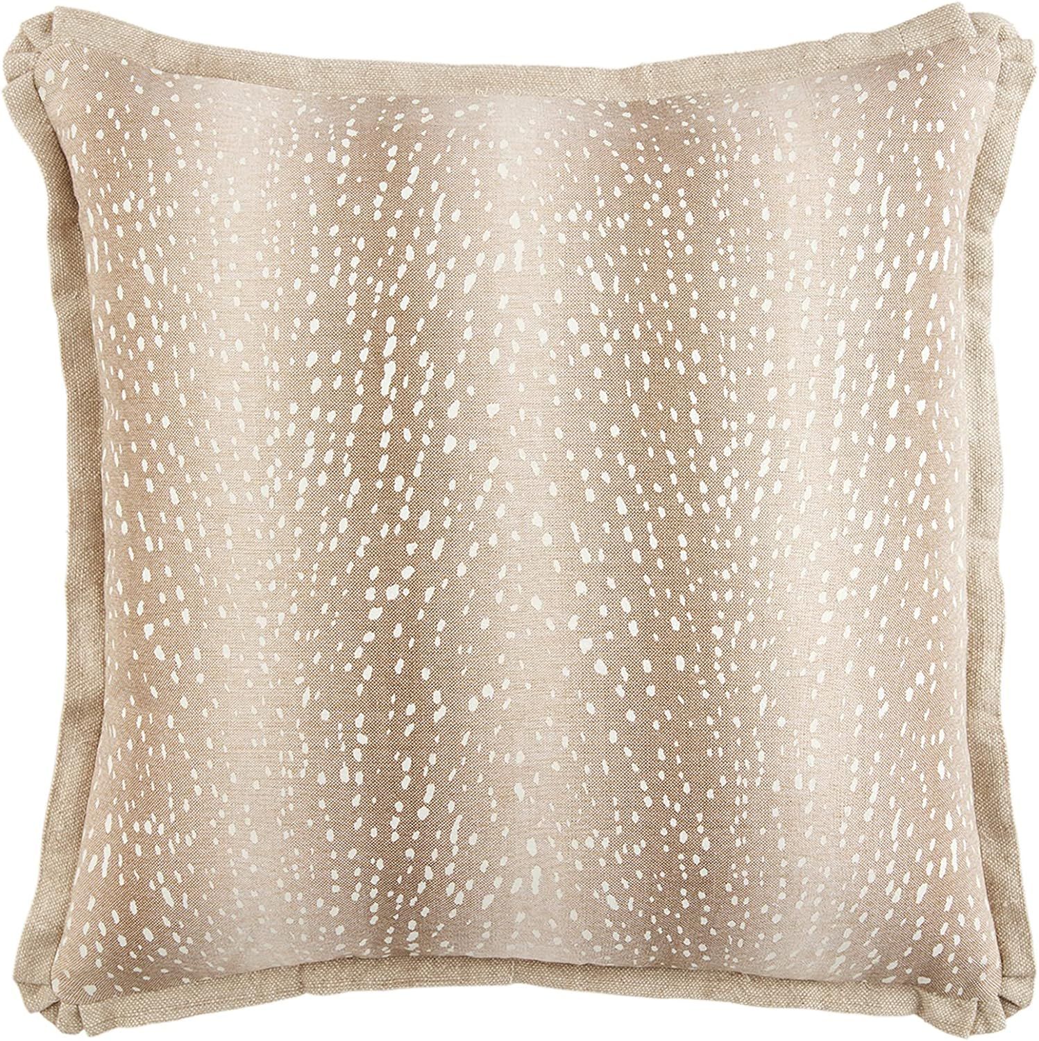 Mud Pie Animal Print Pillow, 1 Count (Pack of 1), Fawn | Amazon (US)