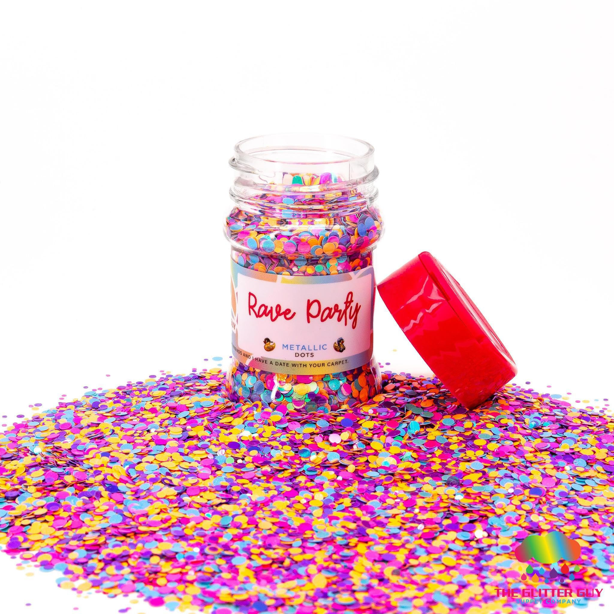 The Glitter Guy: Rave Party (Premium Multicolored Neon Color Metallic Glitter) 1.7oz DOT MIX Vari... | Amazon (US)