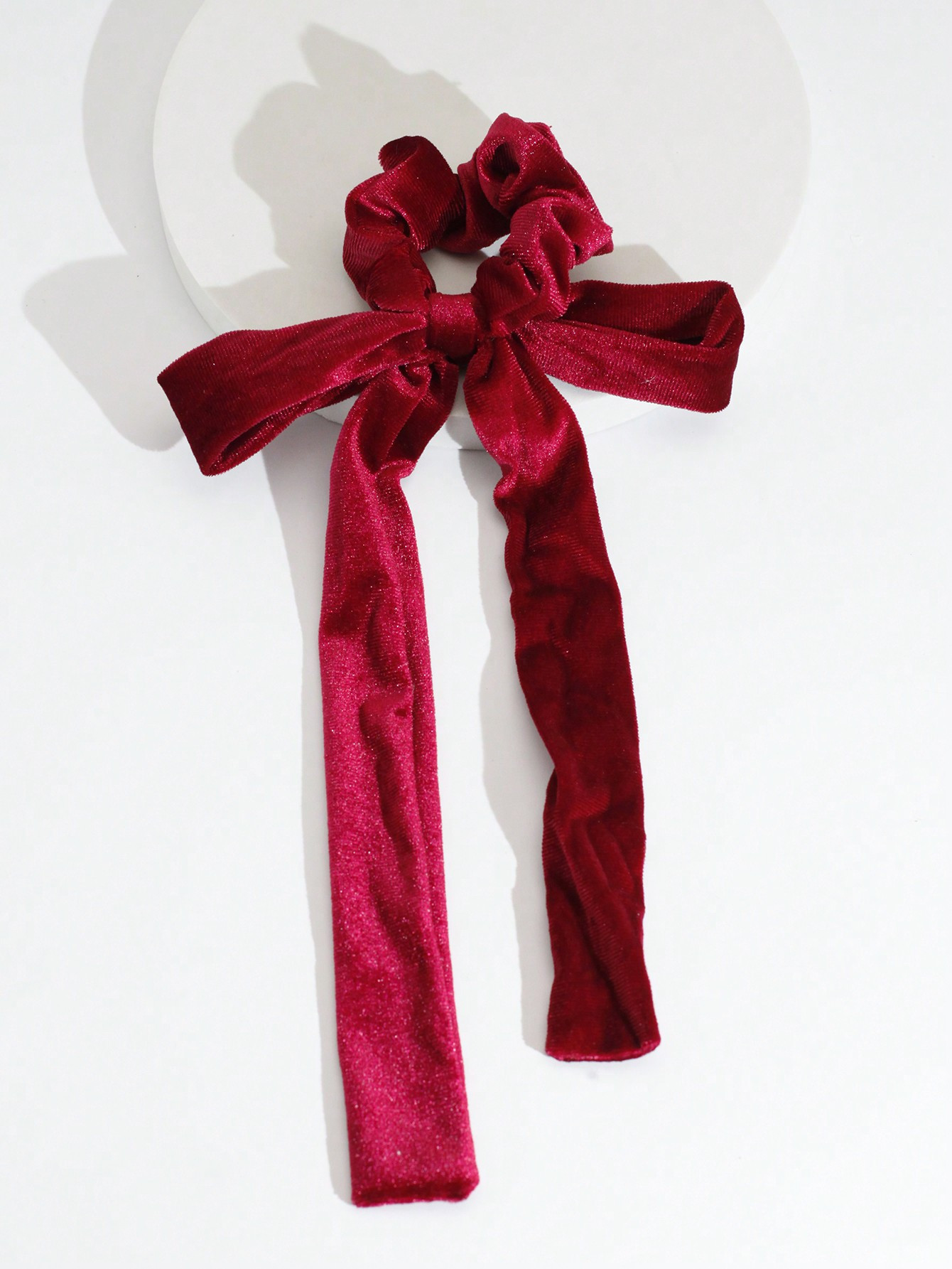 1pc French Style Velvet Red Butterfly Bow Hair Scarf Tie Headband, Also Suitable For Wrist Decora... | SHEIN