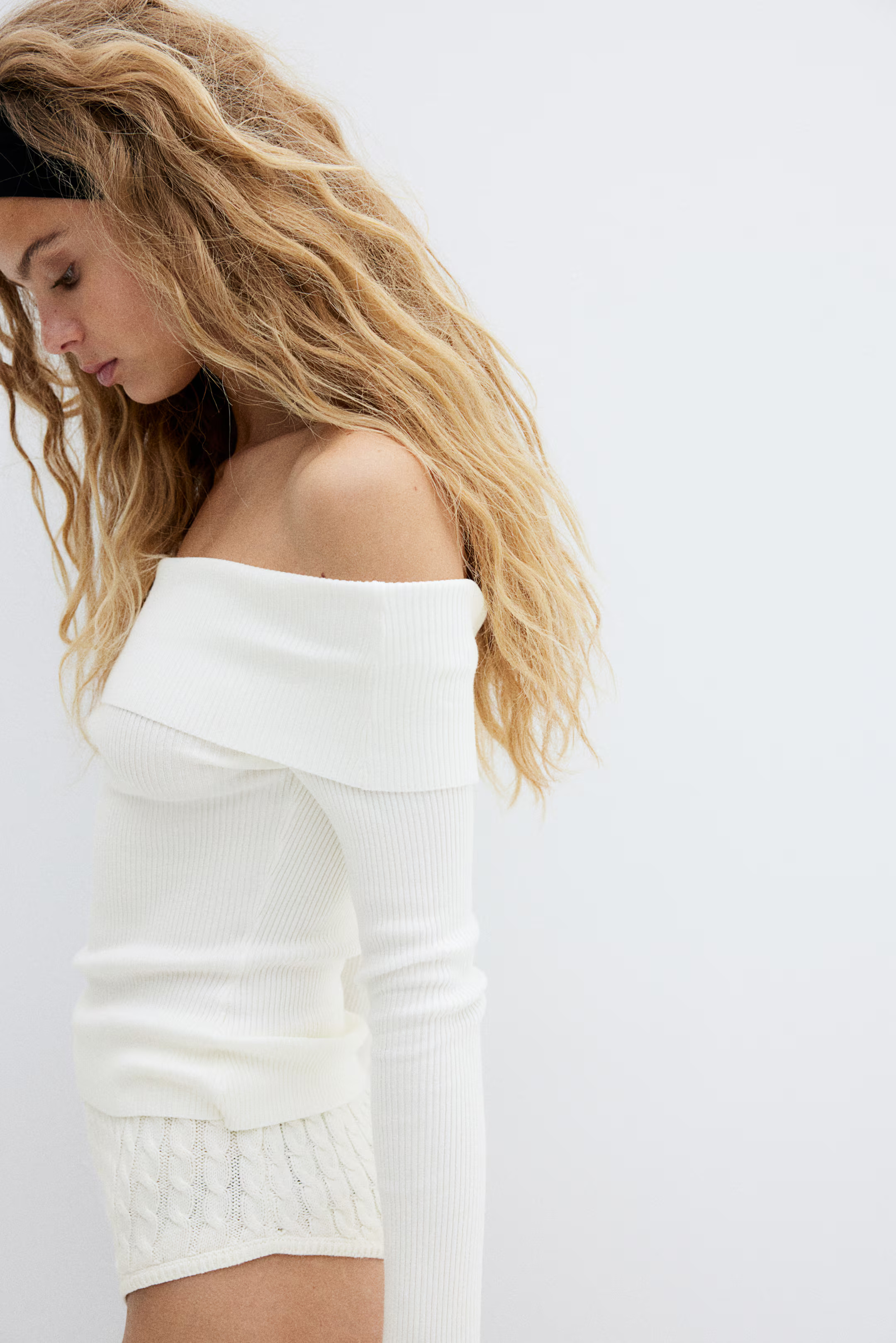 Rib-knit Off-the-shoulder Top | H&M (US + CA)