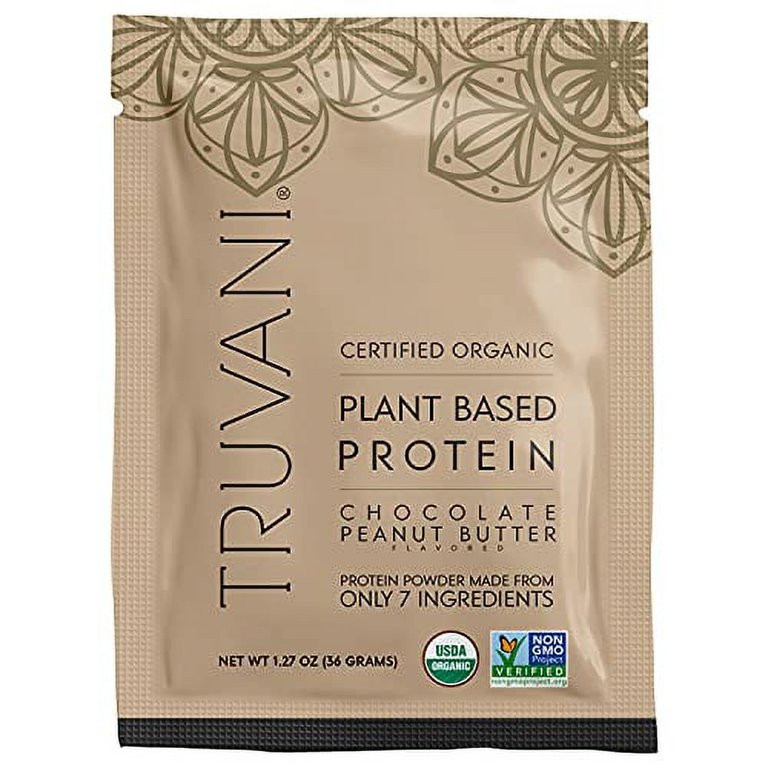 Truvani Plant Based Protein Powder - Chocolate Peanut Butter USDA Certified Organic Protein Powde... | Walmart (US)