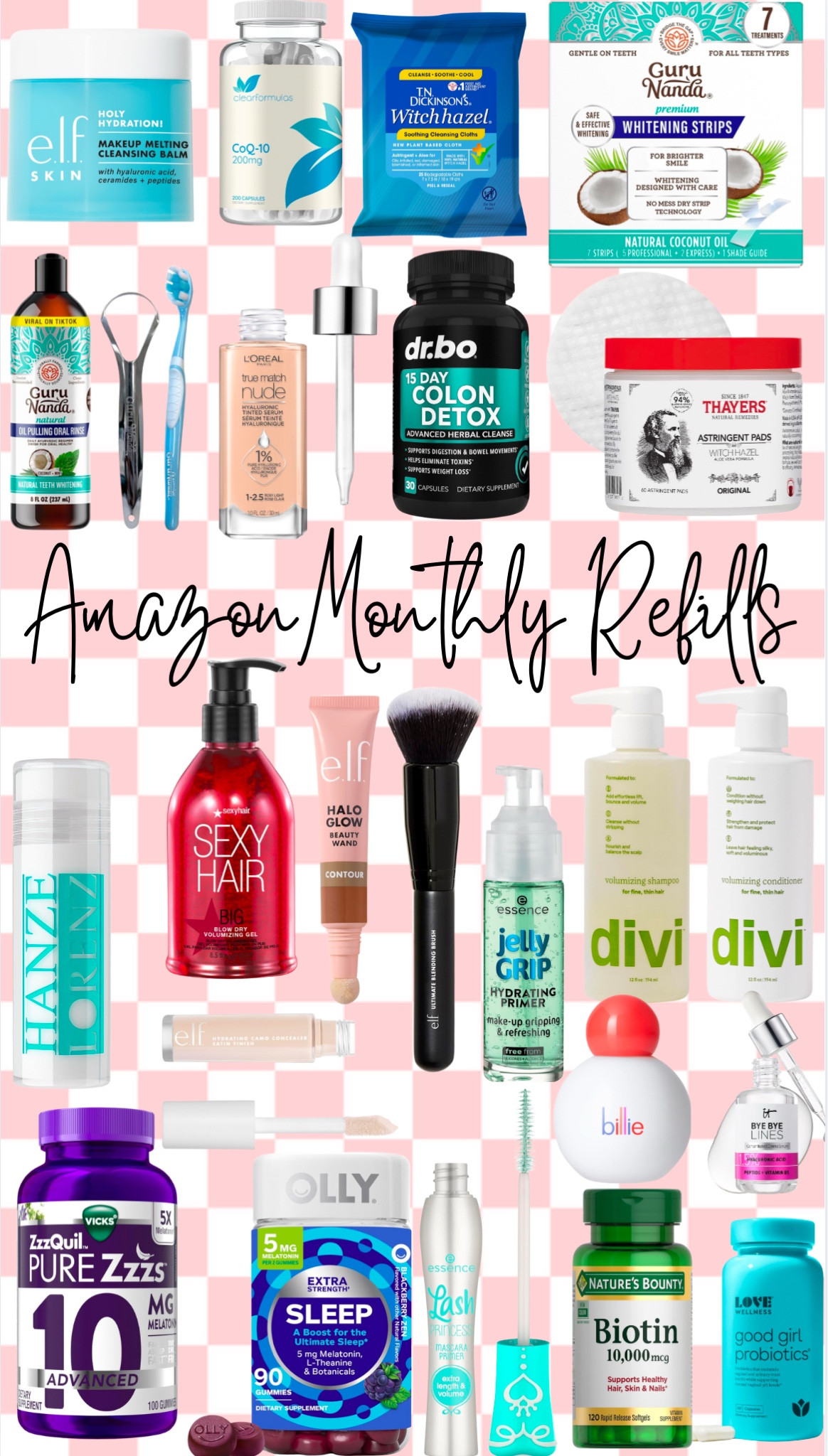 Monthly Amazon refills! 

#LTKSaleAlert #LTKBeauty #LTKHome