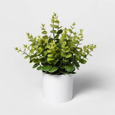 12" x 10" Artificial Eucalyptus Arrangement in Pot Green/White - Project 62™ | Target