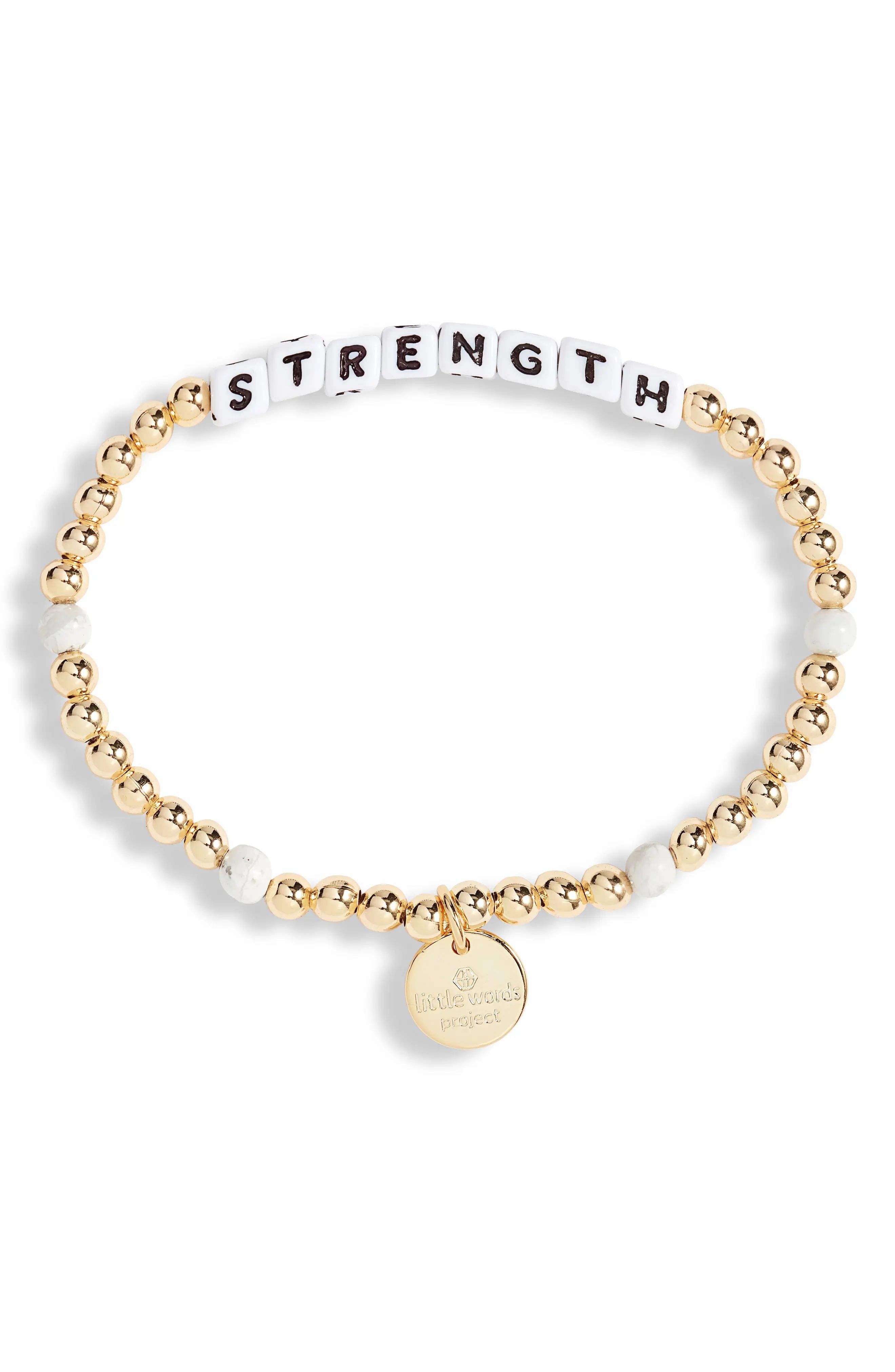 Women's Little Words Project Strength Beaded Stretch Bracelet | Nordstrom