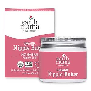 Organic Nipple Butter Breastfeeding Cream by Earth Mama | Lanolin-free, Safe for Nursing & Dry Sk... | Amazon (US)