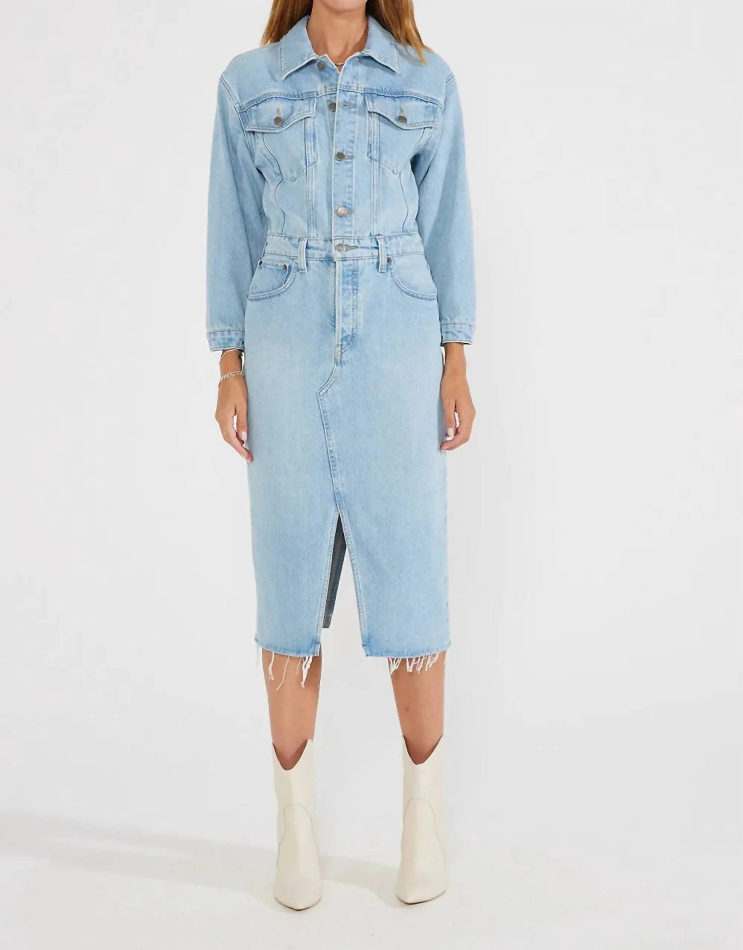 Lotta Dress In Denim | Shop Simon