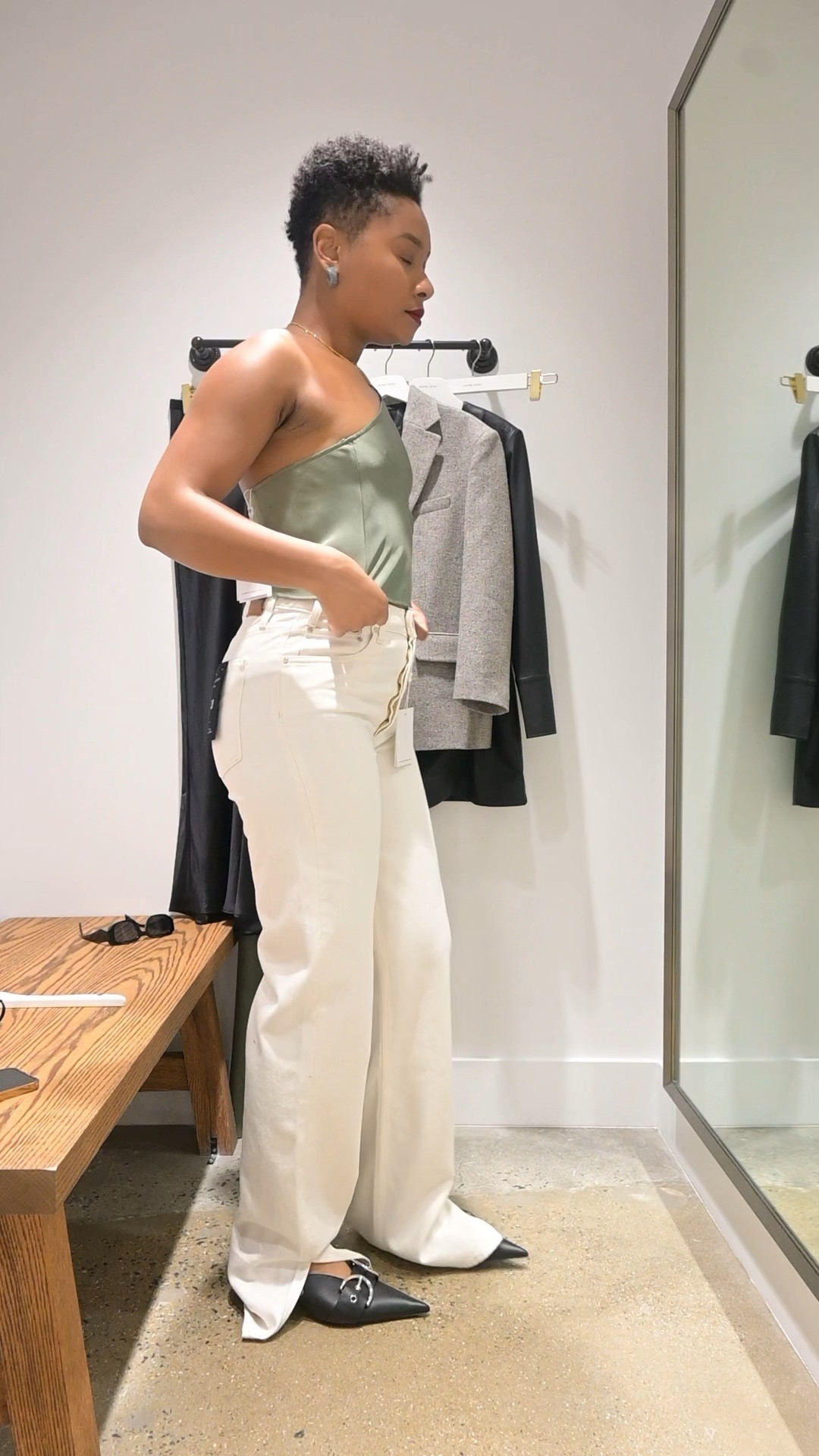 This silk top was so unique and perfect for dressing up and down. This is the color artichoke and it looks really good paired with ecru jeans! 

#falloutfits #aninebing

#LTKSeasonal #LTKVideo #LTKstyletip