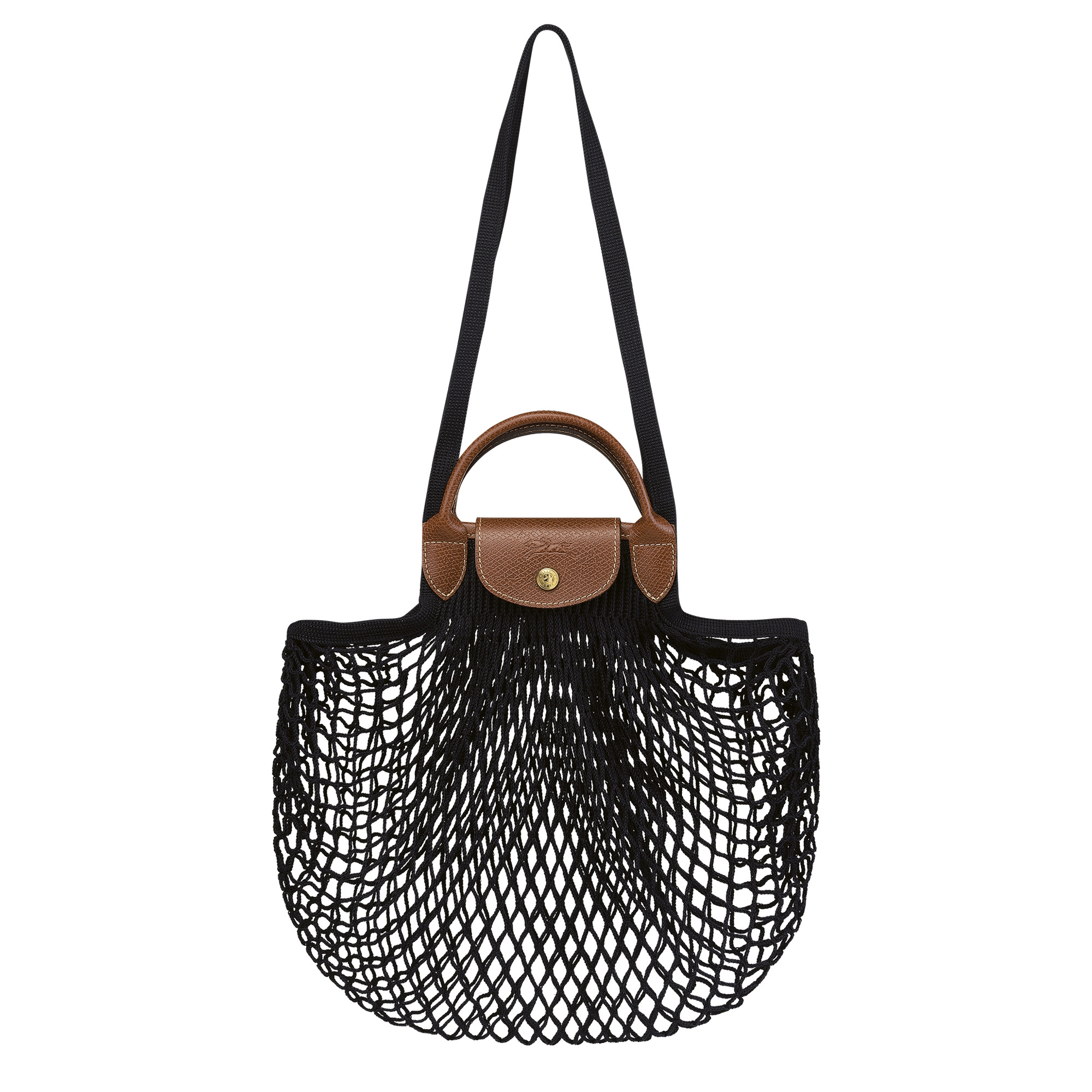 Le Pliage Filet L Mesh bag Black - Canvas | Longchamp US | Longchamp