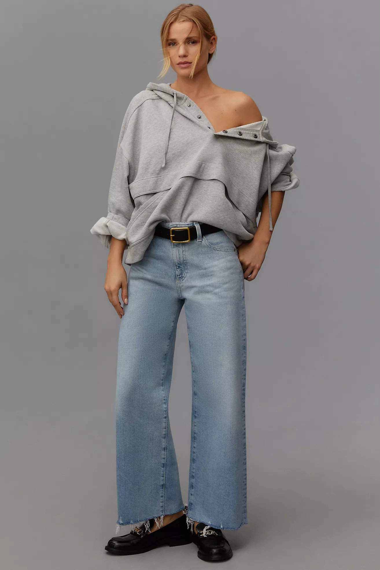 AG Saige High-Rise Crop Wide-Leg Jeans | Anthropologie (US)