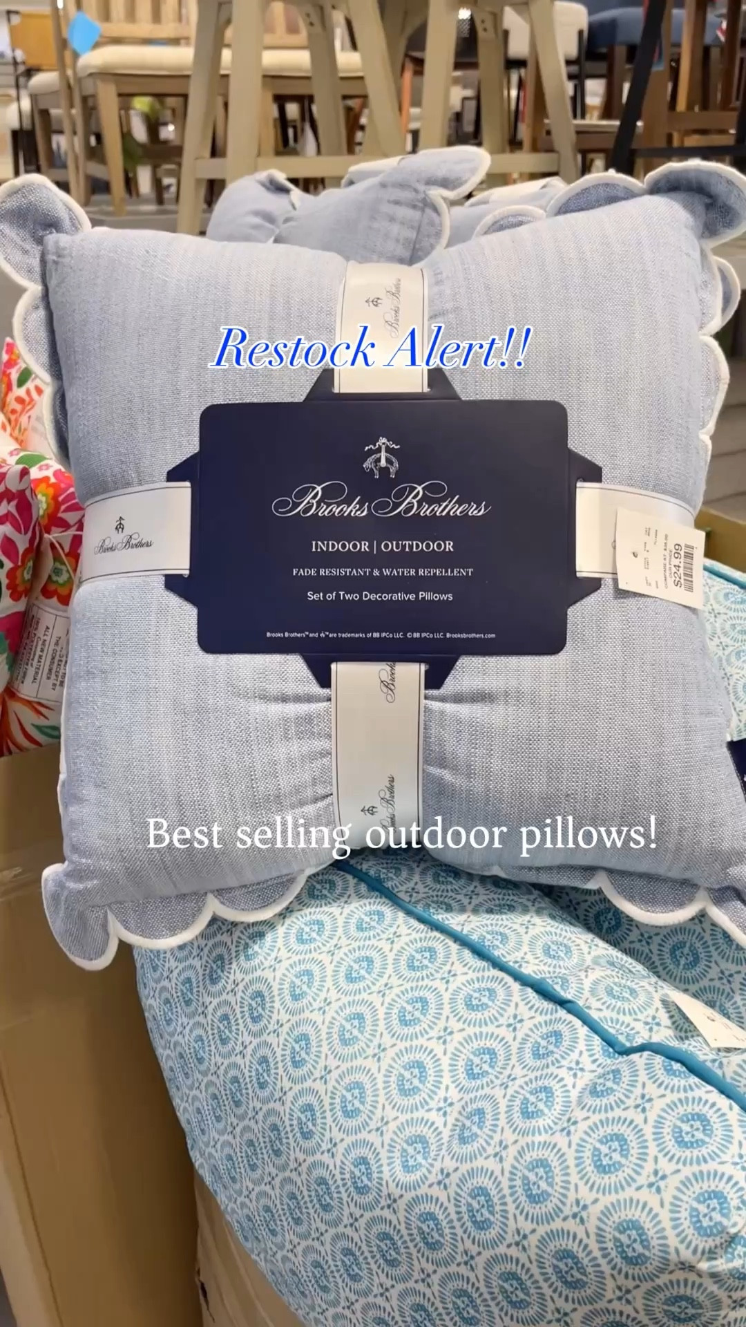 Yay!! RESTOCK ALERT!! On these best selling blue scalloped outdoor pillows!! Set of 2 for $25!! These always go fast and are top quality from one of my favorite HomeGoods brands!! 🙌🏻🤍☀️
More outdoor pillows linked too!

#LTKHome #LTKSaleAlert
