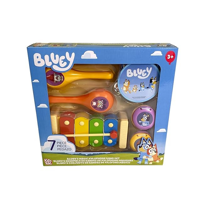 Bluey's Magic Xylophone 7 Piece Band Set - Learn to Play Instruments Music Education for Kids and... | Amazon (US)