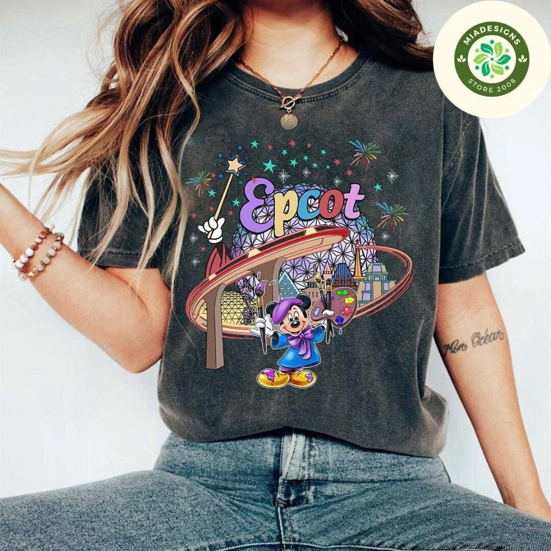 All Characters Disney Epcot International Festival of the Arts Shirt, Mickey & Friends Figment Ep... | Etsy (US)