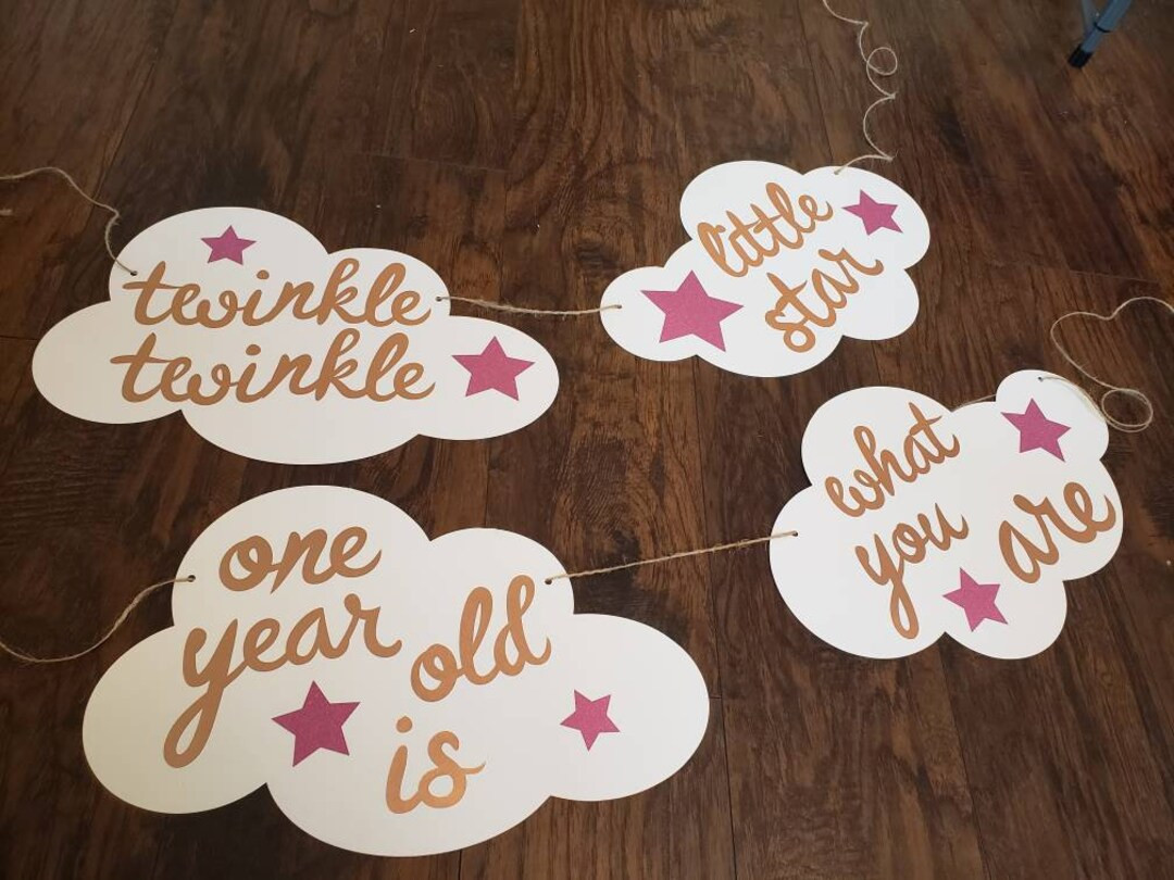 Twinkle Twinkle One Yeat Old is What You Are, Twinkle Twinkle Little Star Banner, Twinkle Twinkle... | Etsy (US)