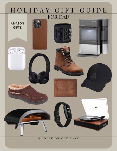 Gift guide for dad 

Pebble ice machine work boots work belt wrist band leather phone cover Fitbit watch slippers headphones earbuds pizza oven record player baseball cap hat for him ideas christmas giving Amazon ideas must haves 

#LTKHoliday #LTKGiftGuide #LTKsalealert