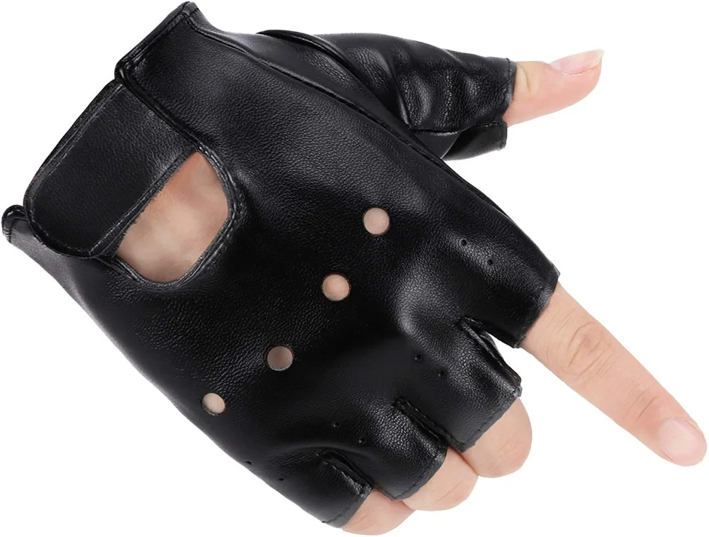 Accmor Kids PU Leather Fingerless Gloves, Kids Cycling Gloves, Outdoor Sports Cosplay Performance... | Amazon (US)