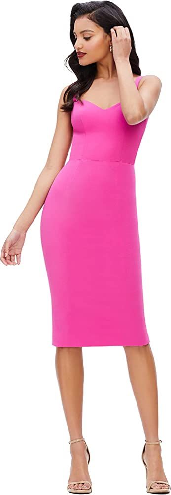 DRESS THE POPULATION womens Nicole Sweetheart Neck Bodycon Midi Dress | Amazon (US)