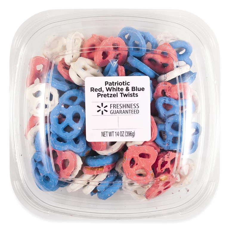Freshness Guaranteed Patriotic Red, White & Blue Vanilla Pretzel Snack Twists, 14 oz | Walmart (US)
