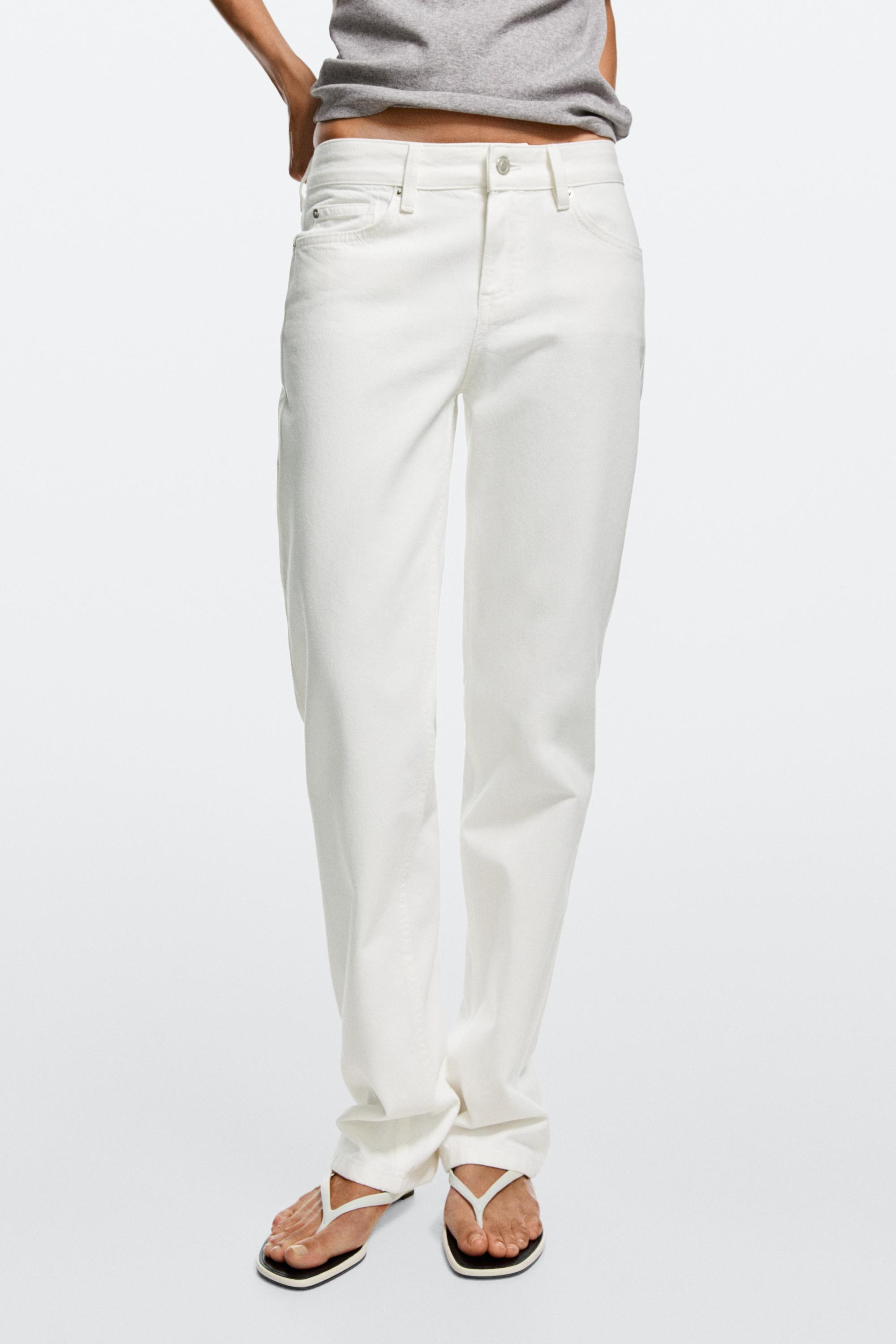 Low-rise straight-leg jeans | Massimo Dutti UK
