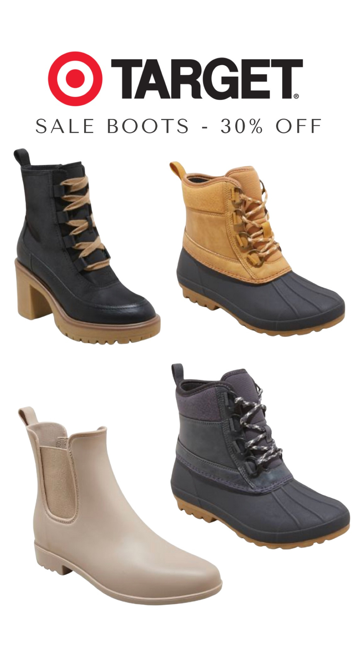 Target Winter Boots ON SALE, currently 30% off! 

#LTKsalealert #LTKshoecrush #LTKbeauty
