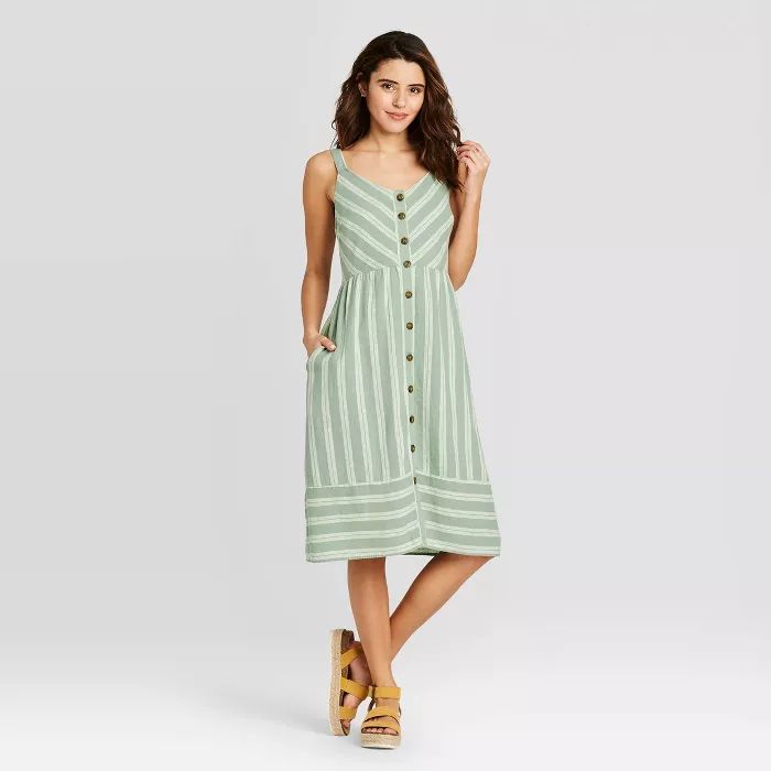 Women's Sleeveless Button-Front Sun Dress - Universal Thread™ | Target