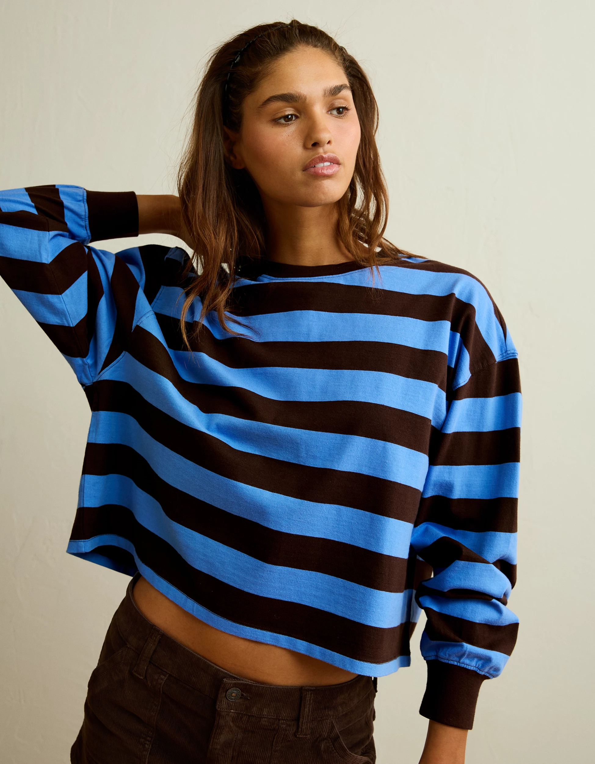 New AE Balloon Sleeve Crew Neck Tee 100% Cotton | American Eagle Outfitters (US & CA)