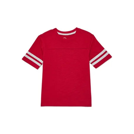 Wonder Nation Boys Football T-Shirt with Short Sleeves, Sizes 4-18 & Husky | Walmart (US)