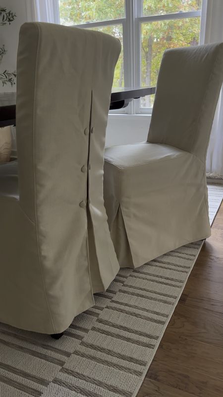 In love with our new dining room chairs from Amazon! I have searched high and low for a pair of well-made slipcover dining chairs, but most were very expensive. These are well-made, great detailing, and affordable! 

#LTKfamily #LTKVideo #LTKhome