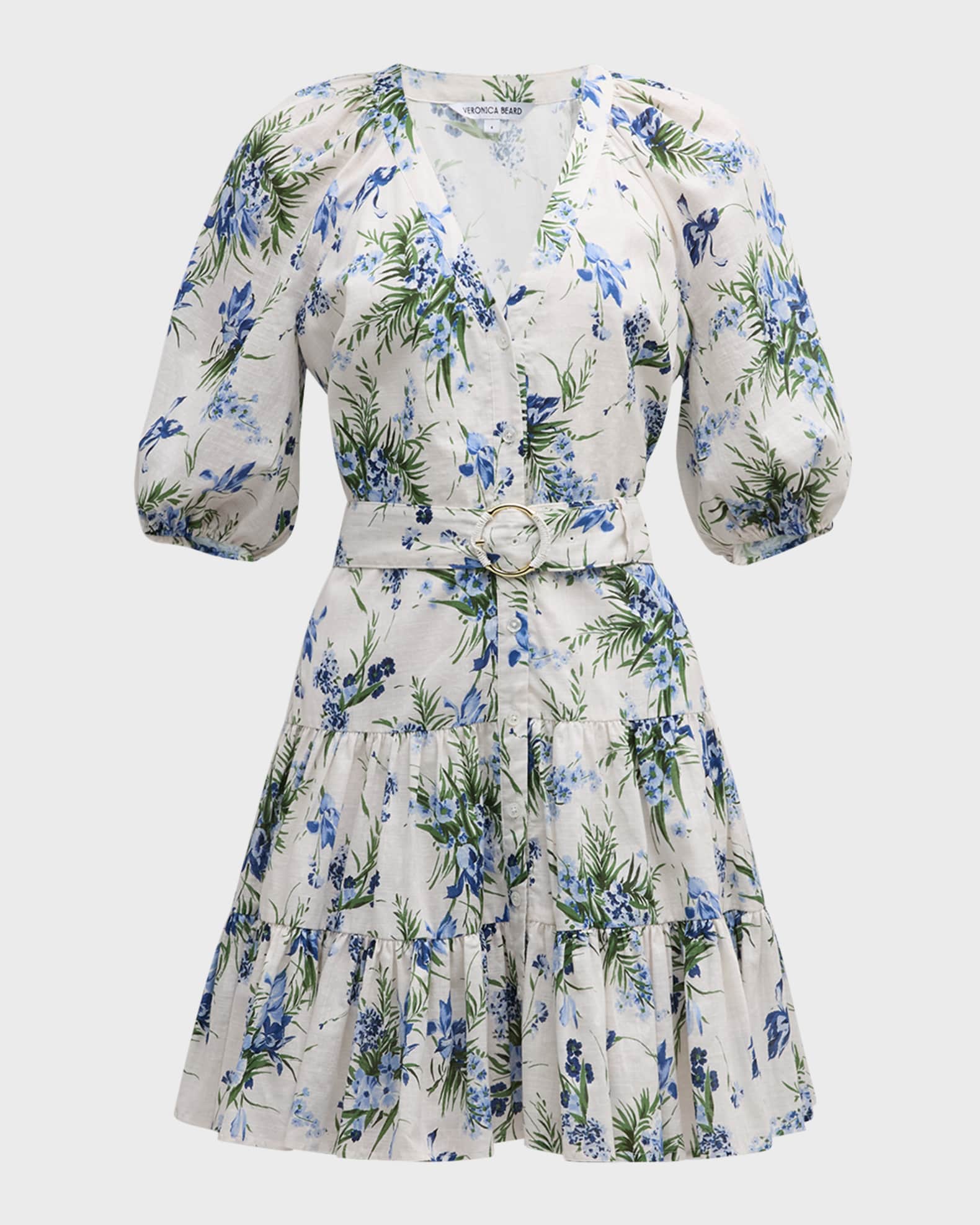 Dewey Floral Button-Front Mini Dress | Neiman Marcus