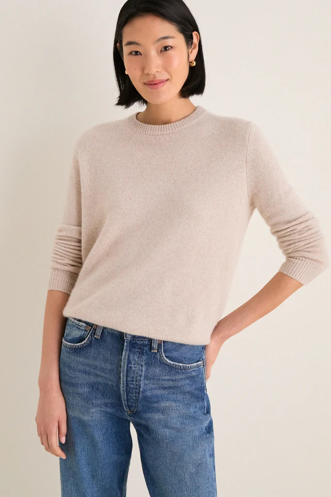 Sandstone Cashmere Bodie Boyfriend Crewneck | Tuckernuck (US)