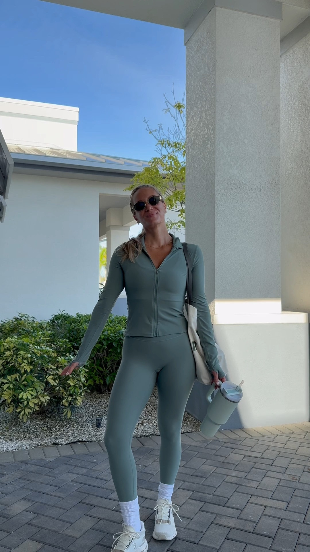 Spanx workout set for Pilates! Wearing a size small in every piece. Use code MARISSAXSPANX for 20% off!! #spanxpartner