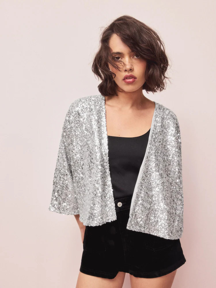 Silver Sequin Jacket | Next EU
