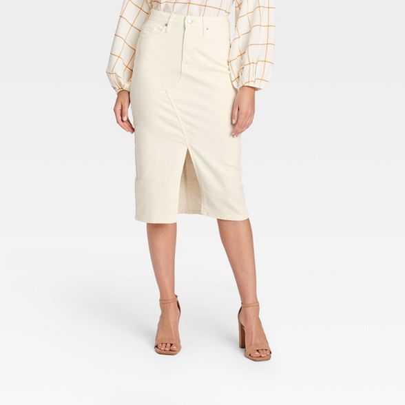 Women's High-Rise Denim Midi Skirt - A New Day™ | Target