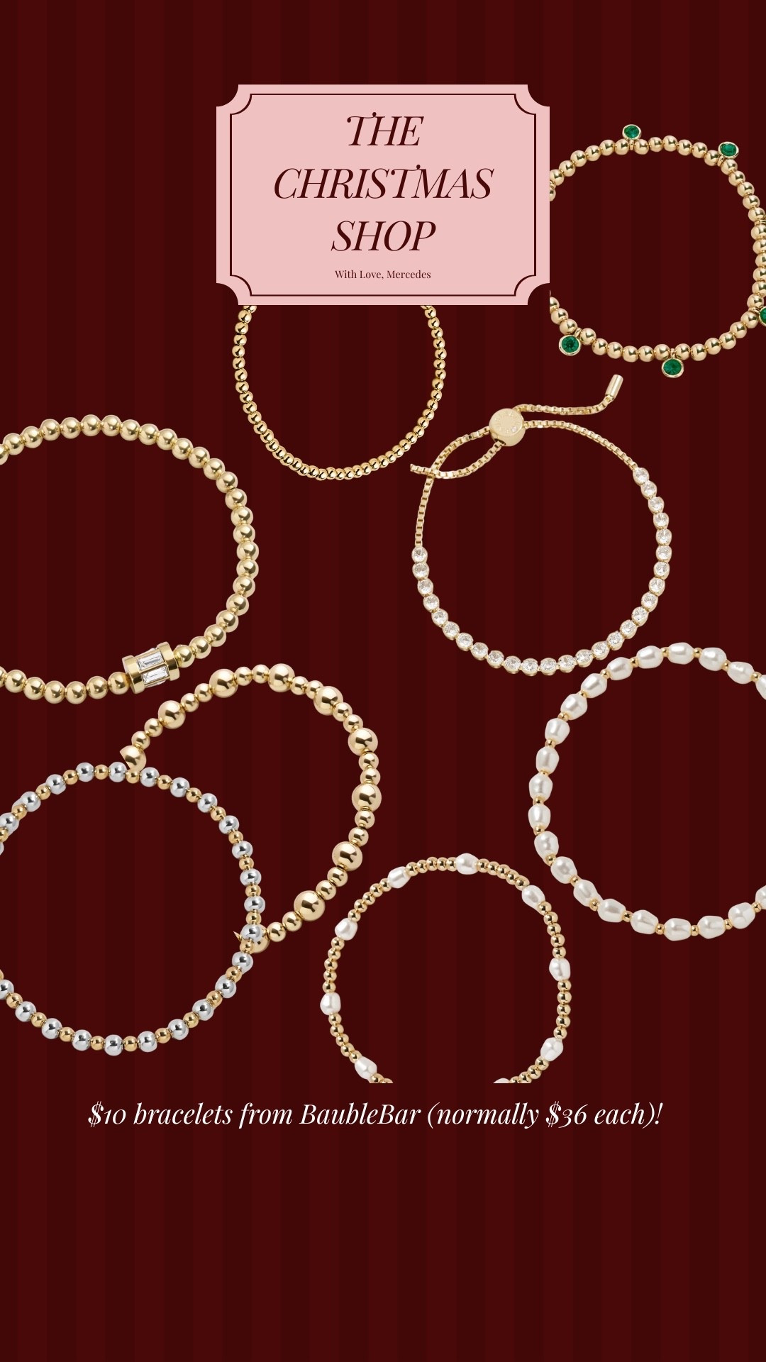 $10 stacking bracelets from BaubleBar! Say less  

#LTKCyberWeek #LTKHoliday #LTKSaleAlert