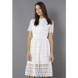 Splendid Crochet White Dress | Chicwish