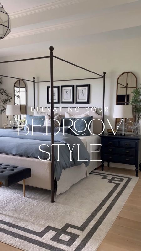 Bedroom design ideas! I love using mirrors above my nightstands — I’ve done it in our primary bedroom and guest! And this is a 9x12 (in Beige) under our king canopy bed. I recently got a new textured version of this duvet cover, linking both! The fabric is buttery soft and great for hot sleepers!

Duvet: Stormy Blue

#LTKstyletip #LTKVideo #LTKhome