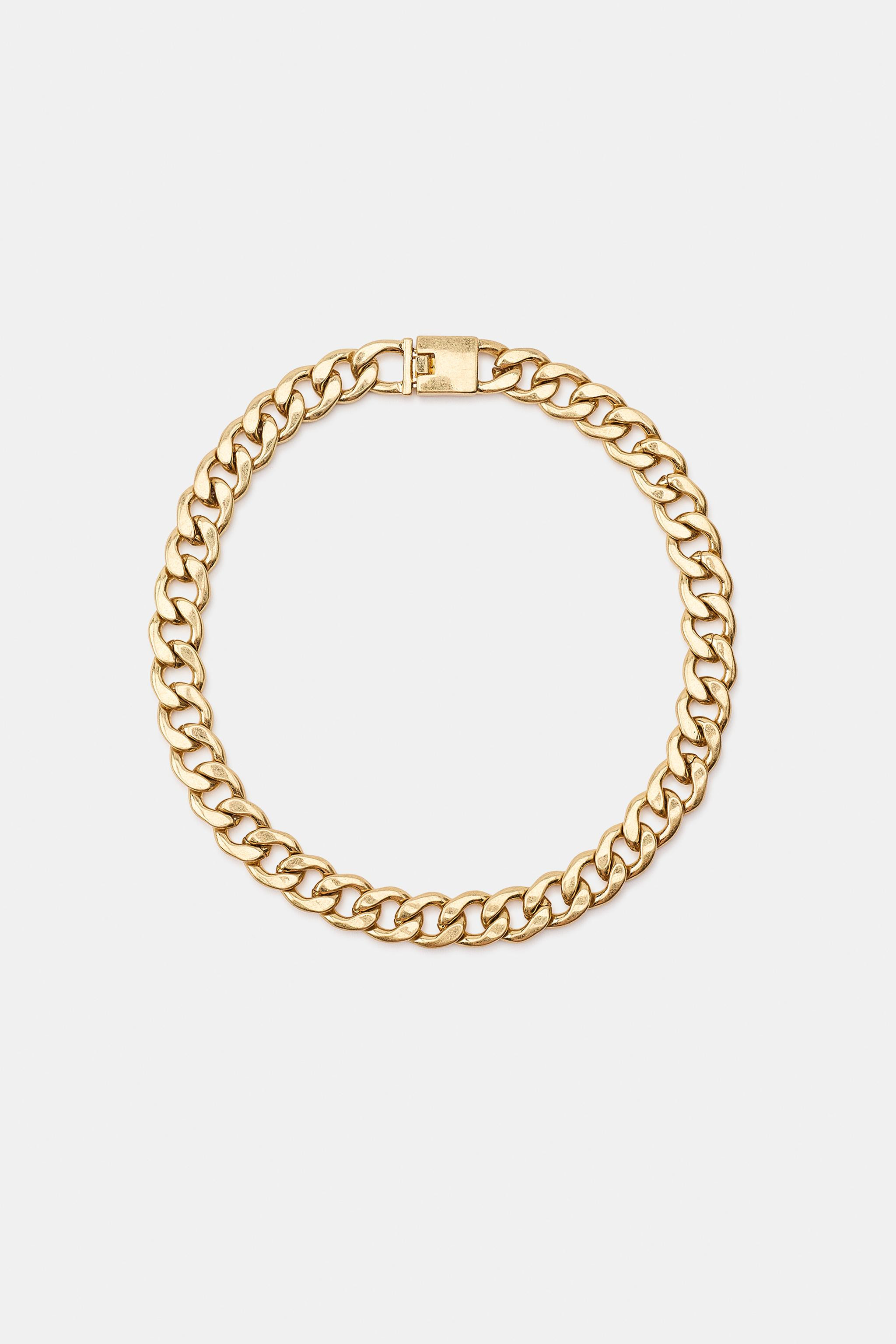 METALLIC CHAIN NECKLACE | Zara US