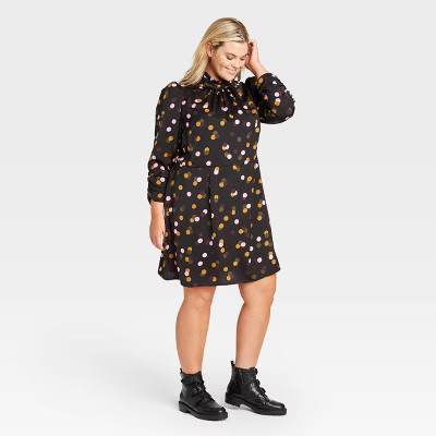 Women's Puff Long Sleeve A-Line Dress - Who What Wear™ | Target