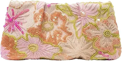 Verdusa Floral Sequin Beaded Clutch Purses for Women Cute Travel Fall Bridal Party Clutch Bag | Amazon (US)