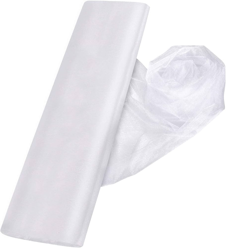 Crystal Organza Tulle Sheer Fabric Backdrop Curtains for Wedding Baby Shower Birthday Party Event... | Amazon (US)