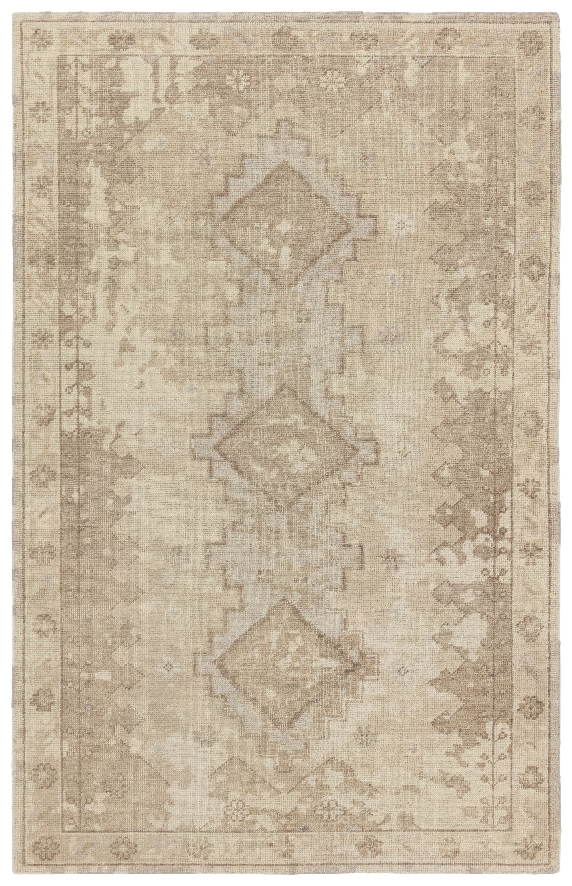 Jaipur Living Pathos Hand-Knotted Medallion Taupe/ Cream Area Rug (9'X13') | Perigold