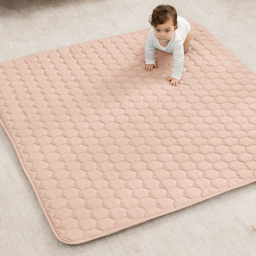 Comfy Cubs Premium Play Mat with Non-Slip Bottom, Square 56x56 inches in Blush at Nordstrom | Nordstrom