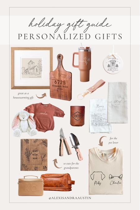 Holiday gift guide featuring personalized gift items! Perfect housewarming, hosting, new baby, and family gifts! I love these customized touches for a unique gift

Holiday gift guide, neutral Christmas guide, customized gifts, Etsy, new baby gifting, tumbler finds, linen towel, framed art, recipe book, travel finds, holiday ornament, neutral aesthetic, keychain, sweatshirt finds, shop the look!

#LTKSeasonal #LTKCyberWeek #LTKGiftGuide