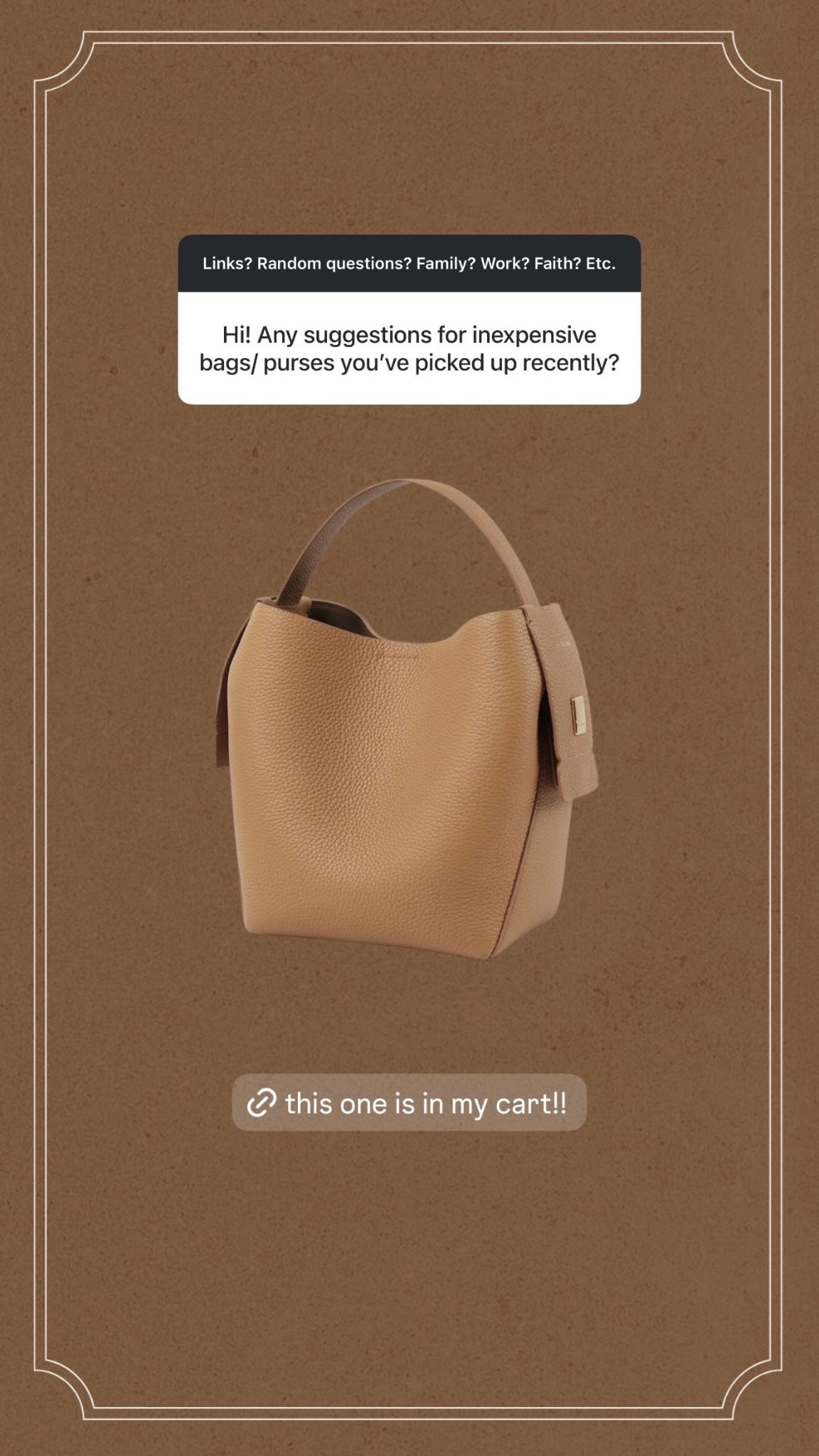 Loving this Amazon bag! 

amazon fashion finds, spring fashion finds, bag