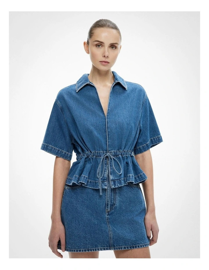 Bow Denim Shirt in Indigo | Myer