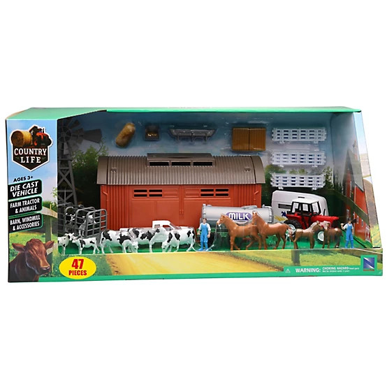 Country Life  Deluxe Machine Shed With Animals | Tractor Supply