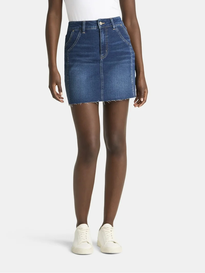 Time and Tru Women's Denim Mini Skirt, Sizes 0-20 | Walmart (US)