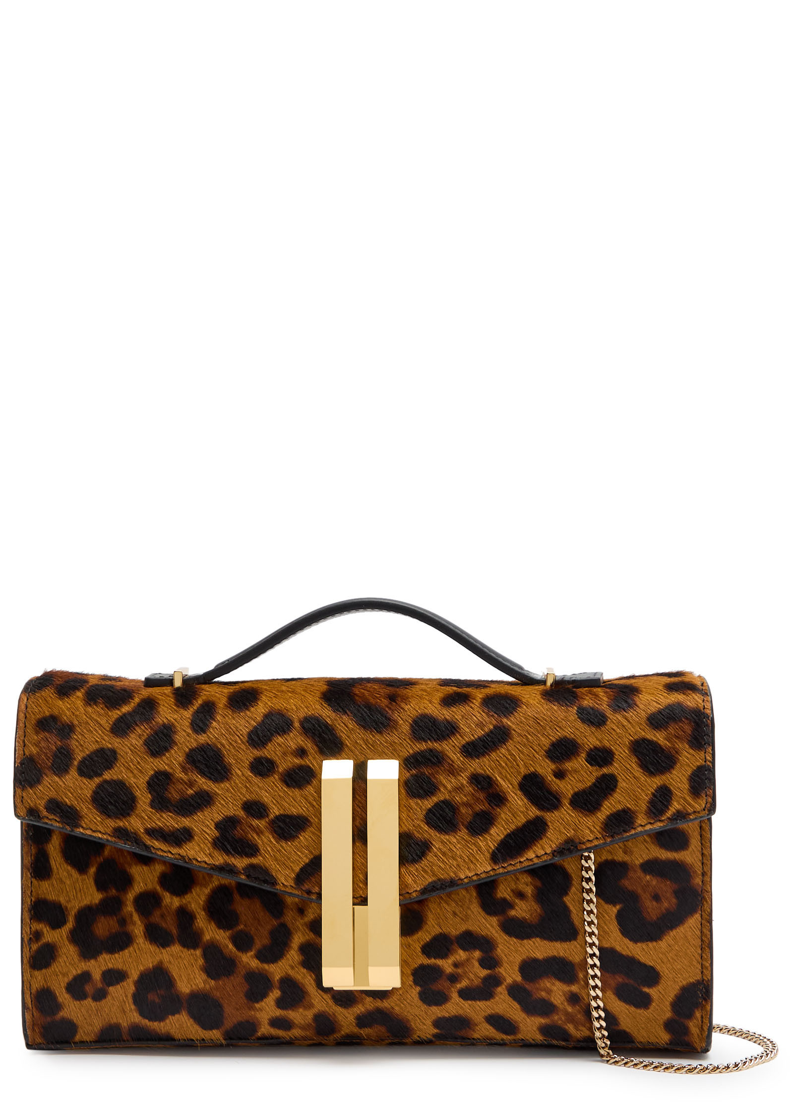 Vancouver leopard calf hair clutch | Harvey Nichols