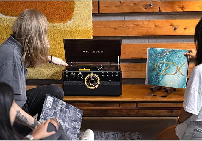 Victrola Metropolitan Mid Century 4-in-1 Bluetooth Record Player & Multimedia Center with Built-i... | Amazon (US)