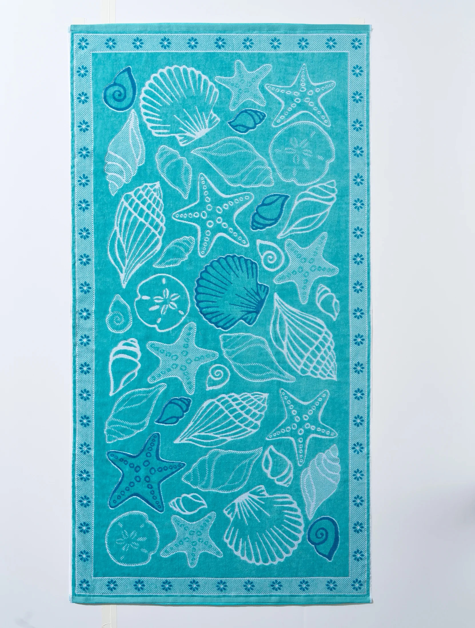 Better Homes & Gardens Starfish & Shells Cotton-Blend Beach Towel | Walmart (US)