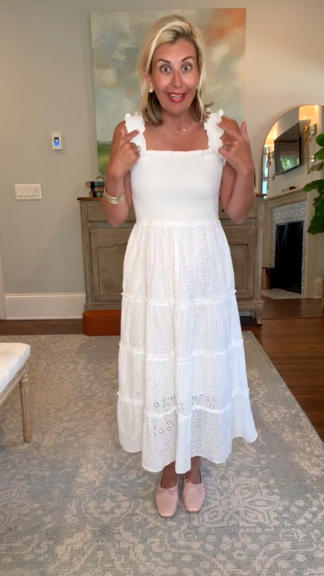 You know the drill… sweating in the parking lot and freezing the second you walk inside. Rounding up the outfits
I will reach for all summer: easy pieces with a layer for when the AC is working overtime.
Tops, sweater, jacket, dresses size XS
Shorts size s
Shoes- size down to 7 (usually 8)
@quince #quincepartner